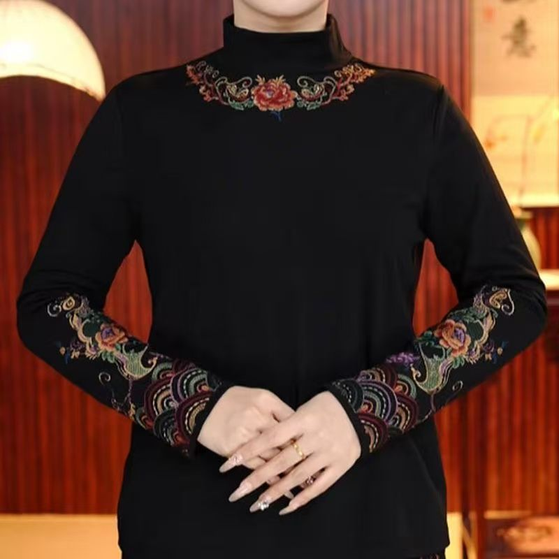 Winter Ethnic Fashion For Women - قميص نسائي طويل الأكمام من القطن