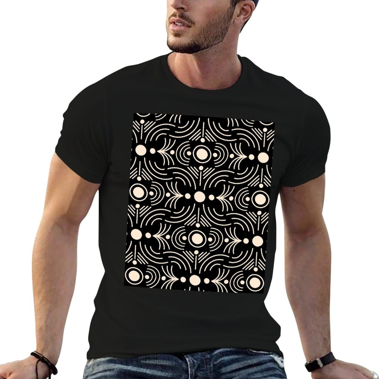 Mudcloth Print Top - Boho Mud Cloth - خطوط ونقاط