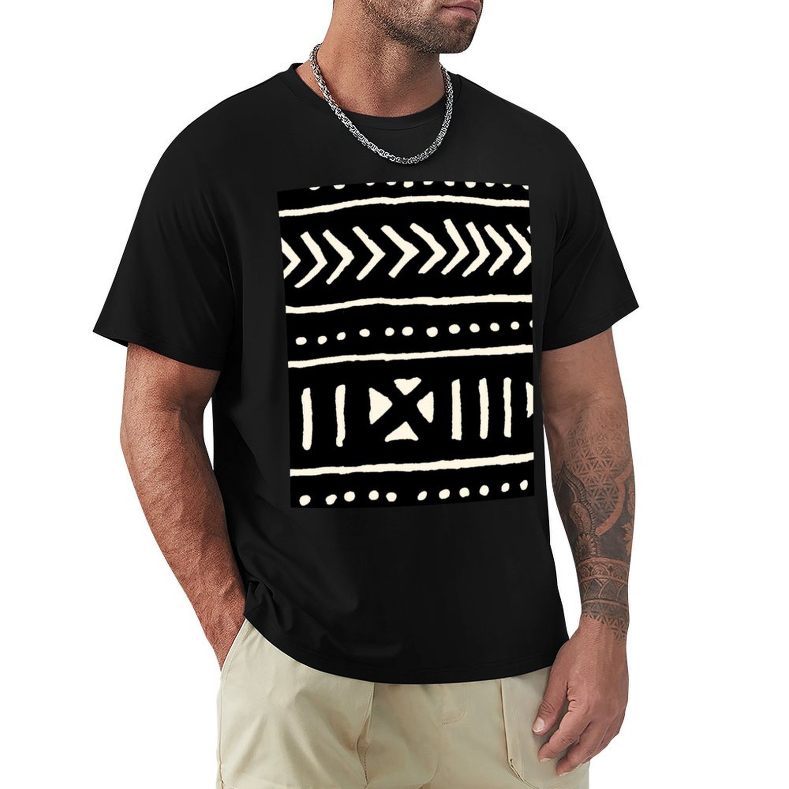 Mudcloth Print Top - قميص تدريب رياضي خفيف الوزن من