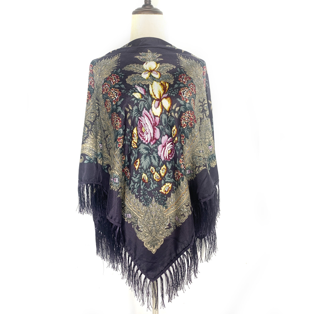 Winter Ethnic Fashion For Women - 130*130 سنتيمتر العرقية نمط الروسية ساحة