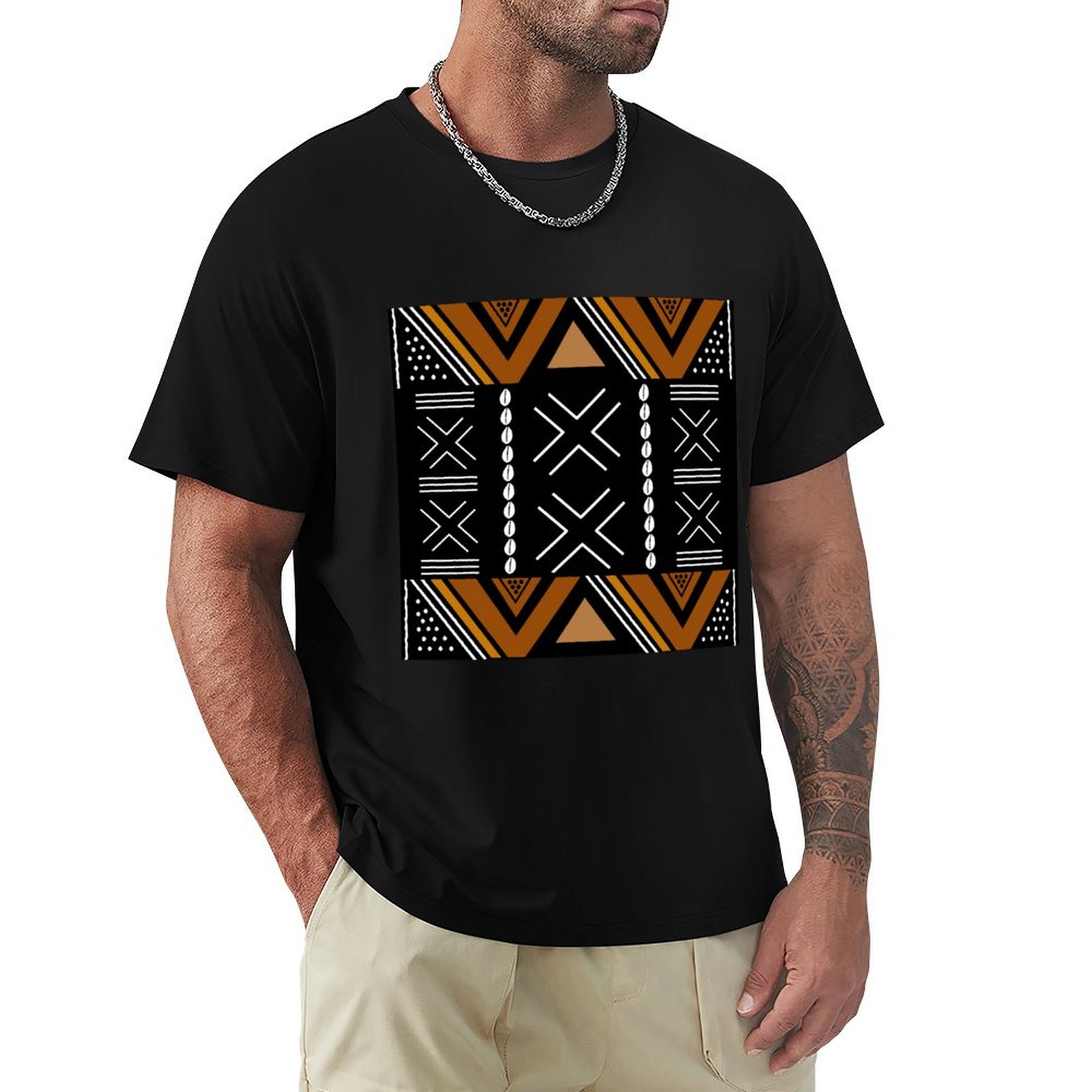 Mudcloth Print Top - قميص بتصميم بوغولان من القماش الأفريقي،