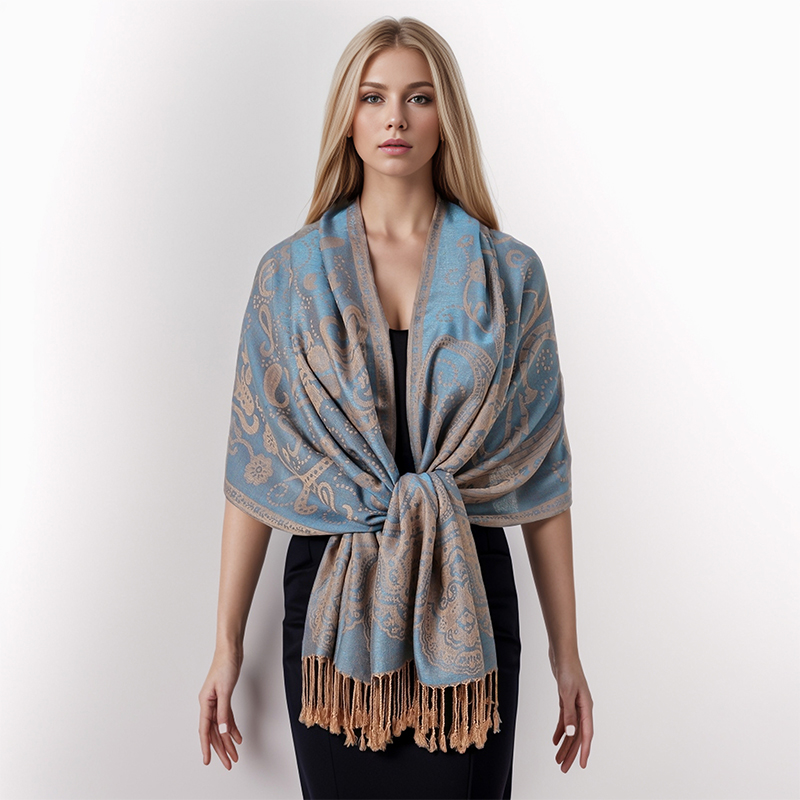 وشاح جاكار بيزلي للنساء ، نمط  - مراجعة Winter Ethnic Fashion For Women وسعره