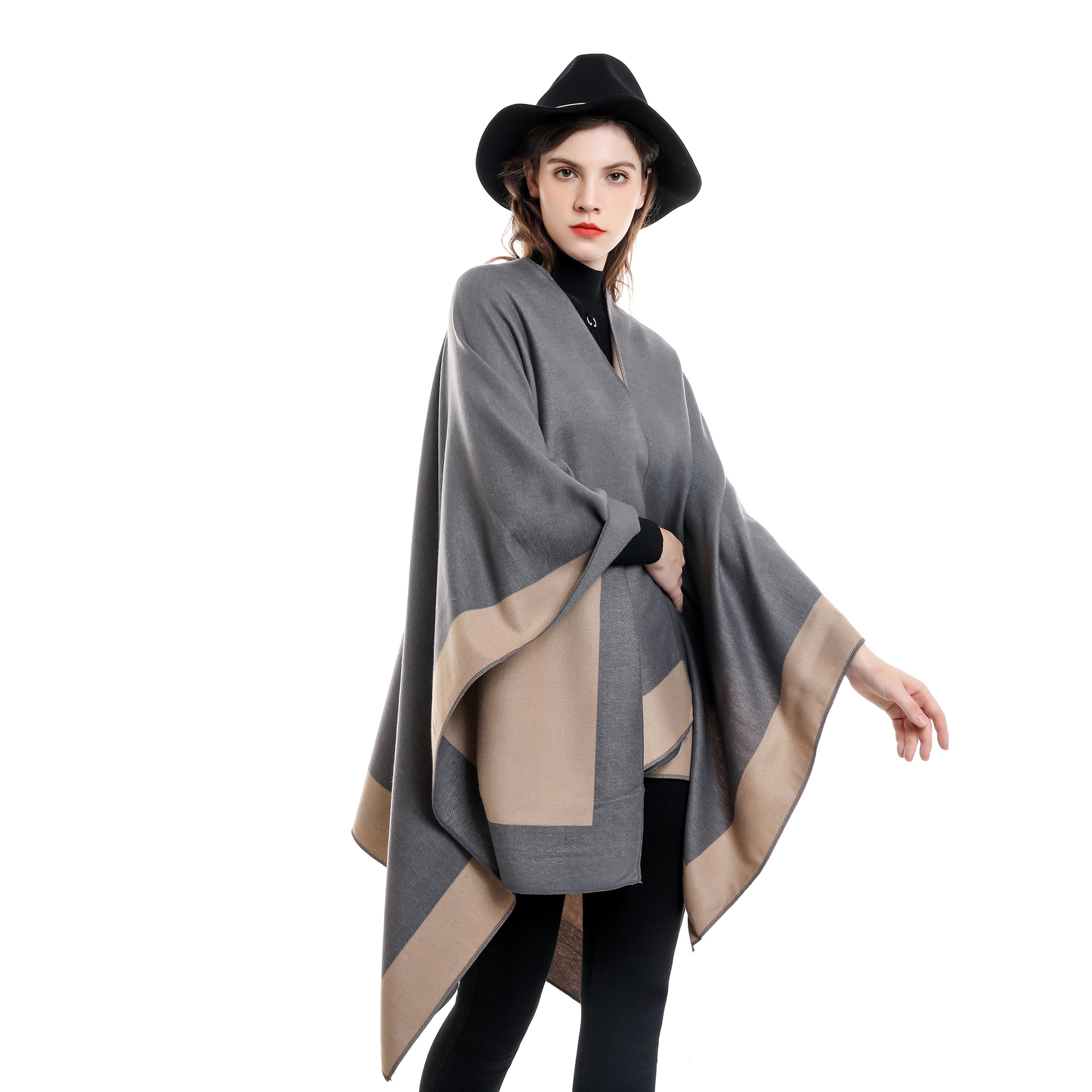 شال مقلد من كشمير منقسم للنساء - مراجعة Winter Ethnic Fashion For Women وسعره