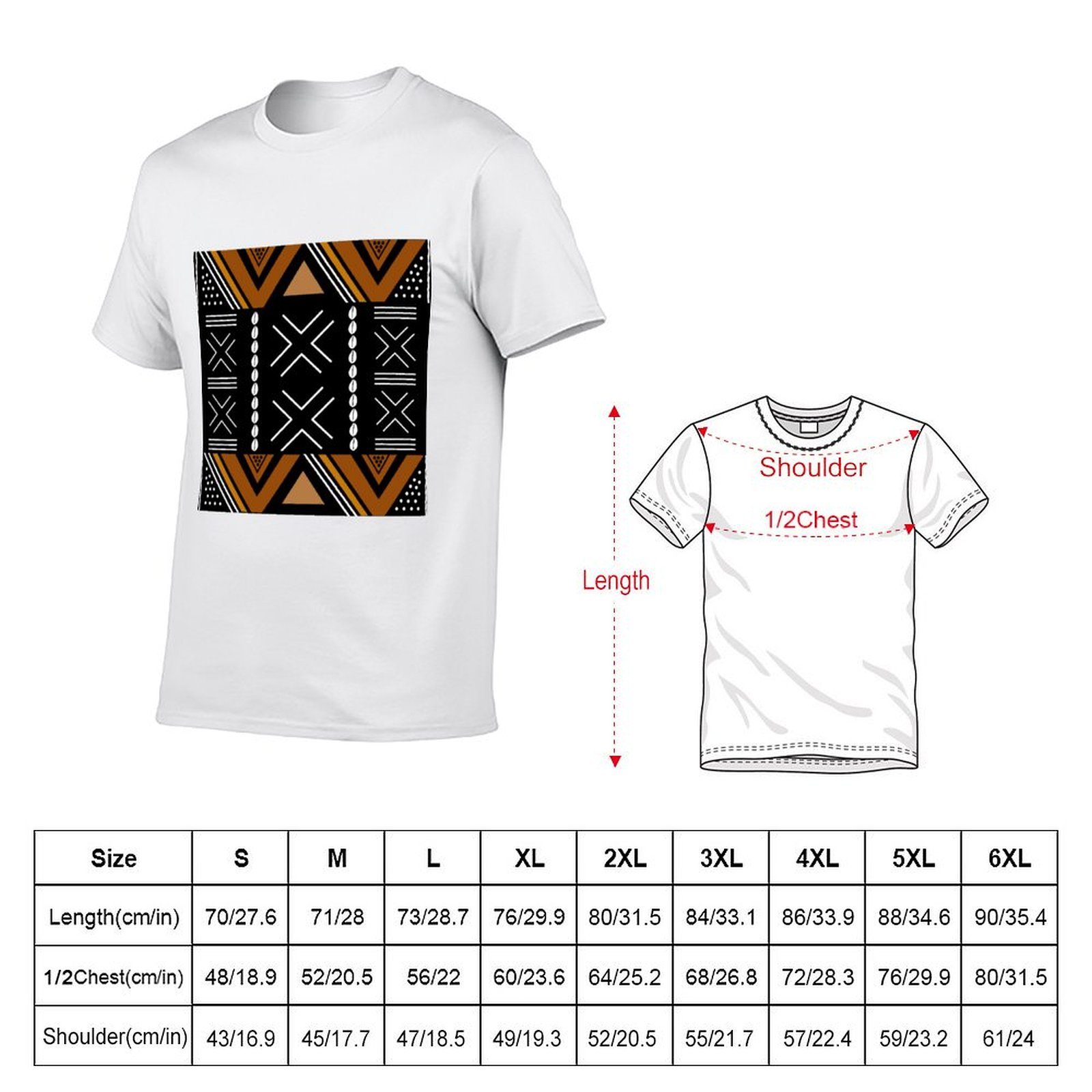 تي شيرت بتصميم بوجولان من القم - مراجعة Mudcloth Print Top وسعره