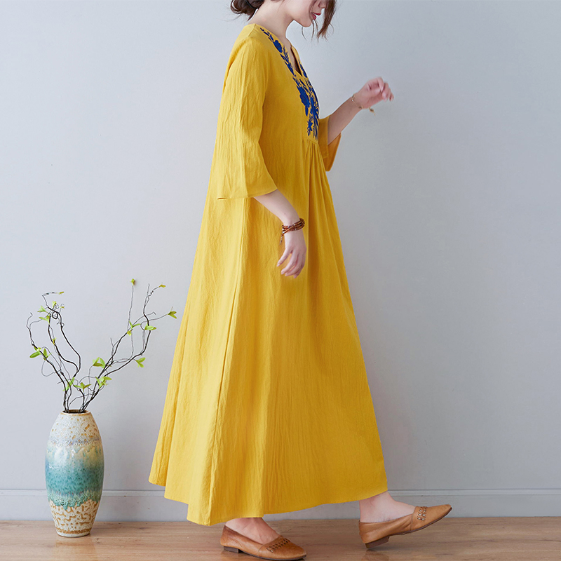 فستان جديد بأسلوب عرقي فضفاض ب - مراجعة Ethnic Style Dresses وسعره