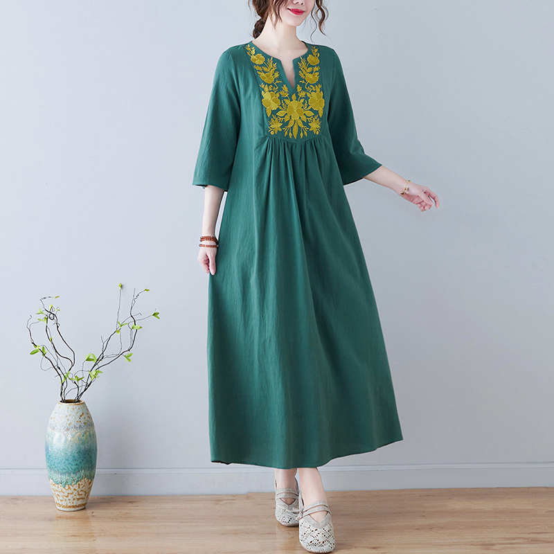 فستان جديد بأسلوب عرقي فضفاض ب - مراجعة Ethnic Style Dresses وسعره