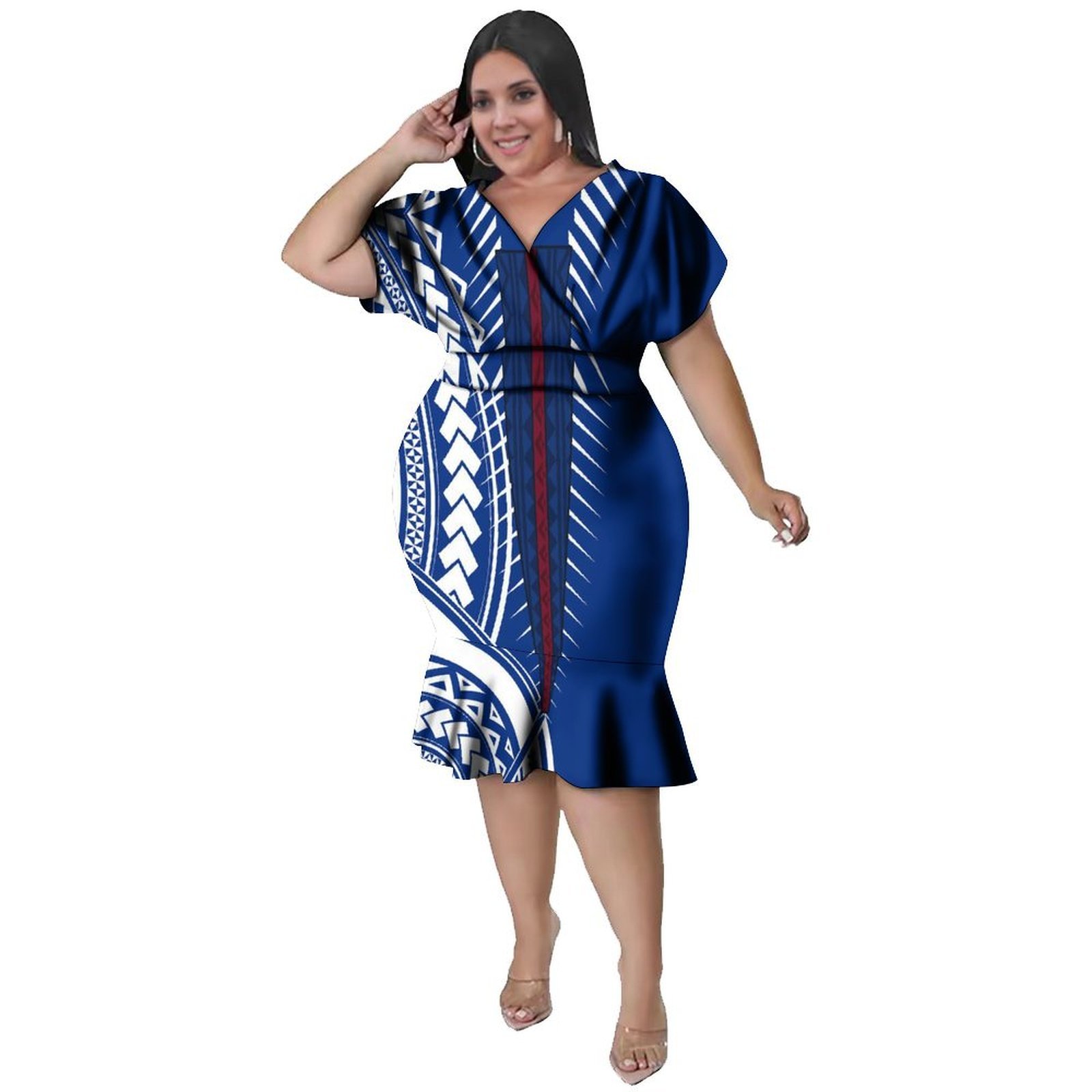 فستان نسائي بياقة على شكل V بأ - مراجعة Ethnic Style Dresses وسعره