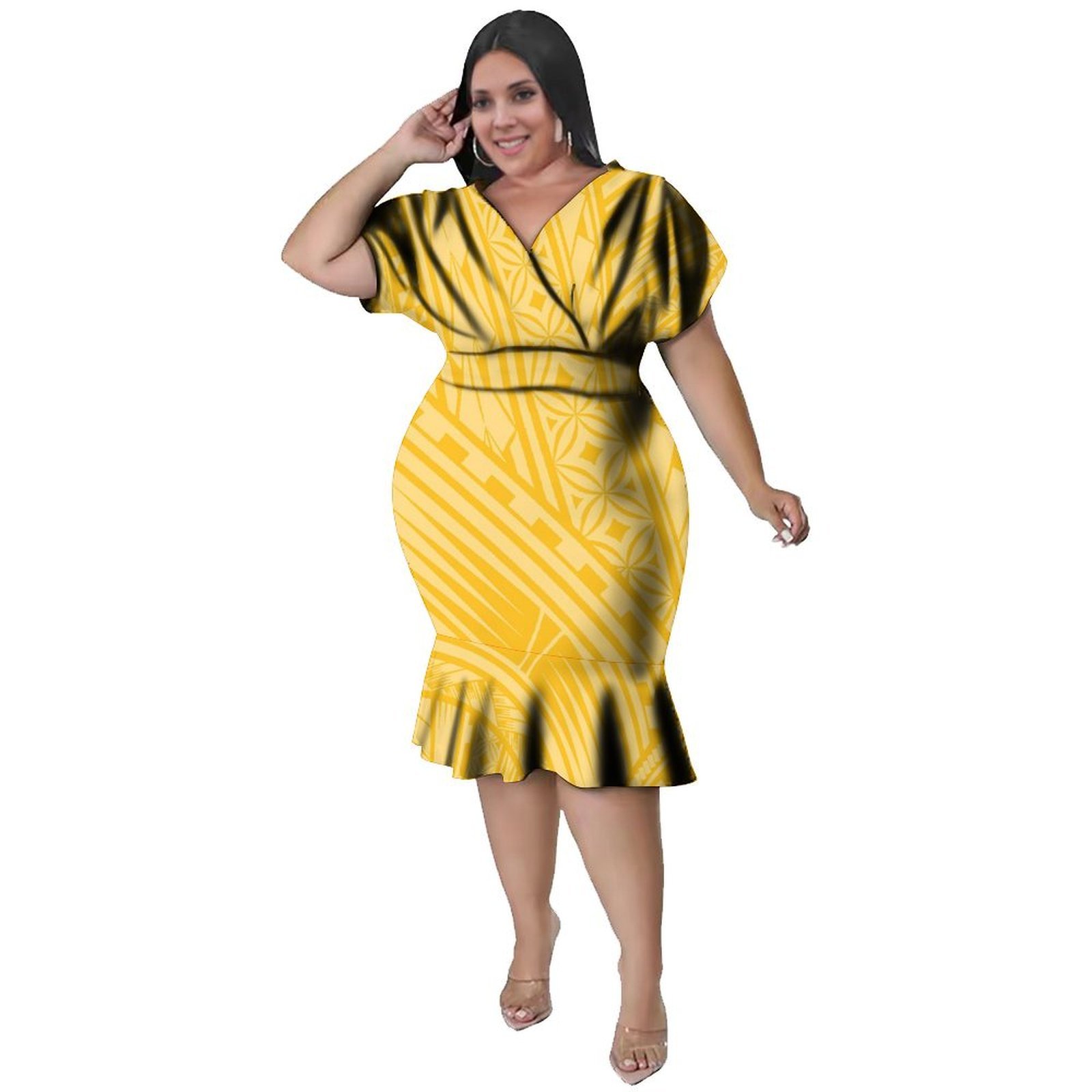 فستان نسائي بياقة على شكل V بأ - مراجعة Ethnic Style Dresses وسعره