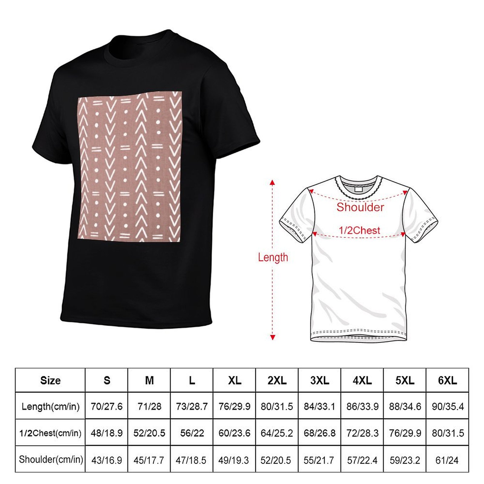 تي شيرت مودكلوث أبيض بأشكال هن - مراجعة Mudcloth Print Top وسعره