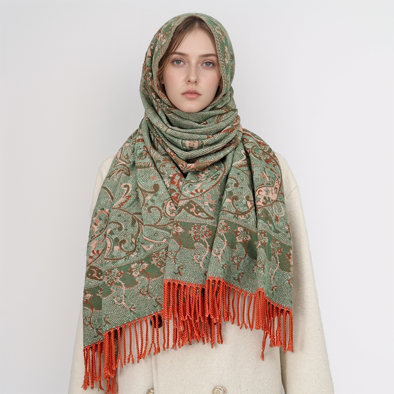 وشاح جاكار بيزلي على الطراز ال - مراجعة Winter Ethnic Fashion For Women وسعره