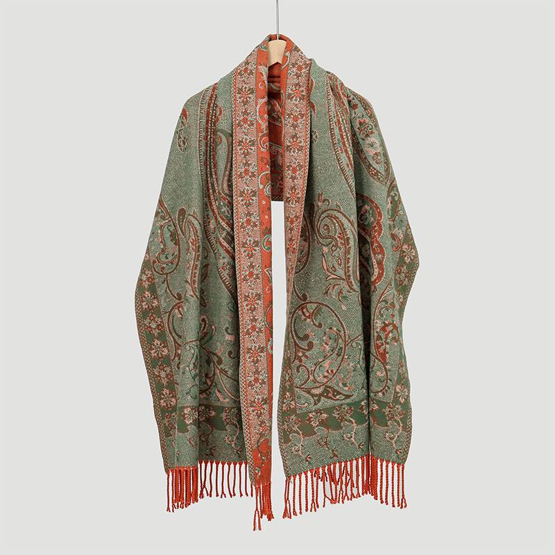 وشاح جاكار بيزلي على الطراز ال - مراجعة Winter Ethnic Fashion For Women وسعره