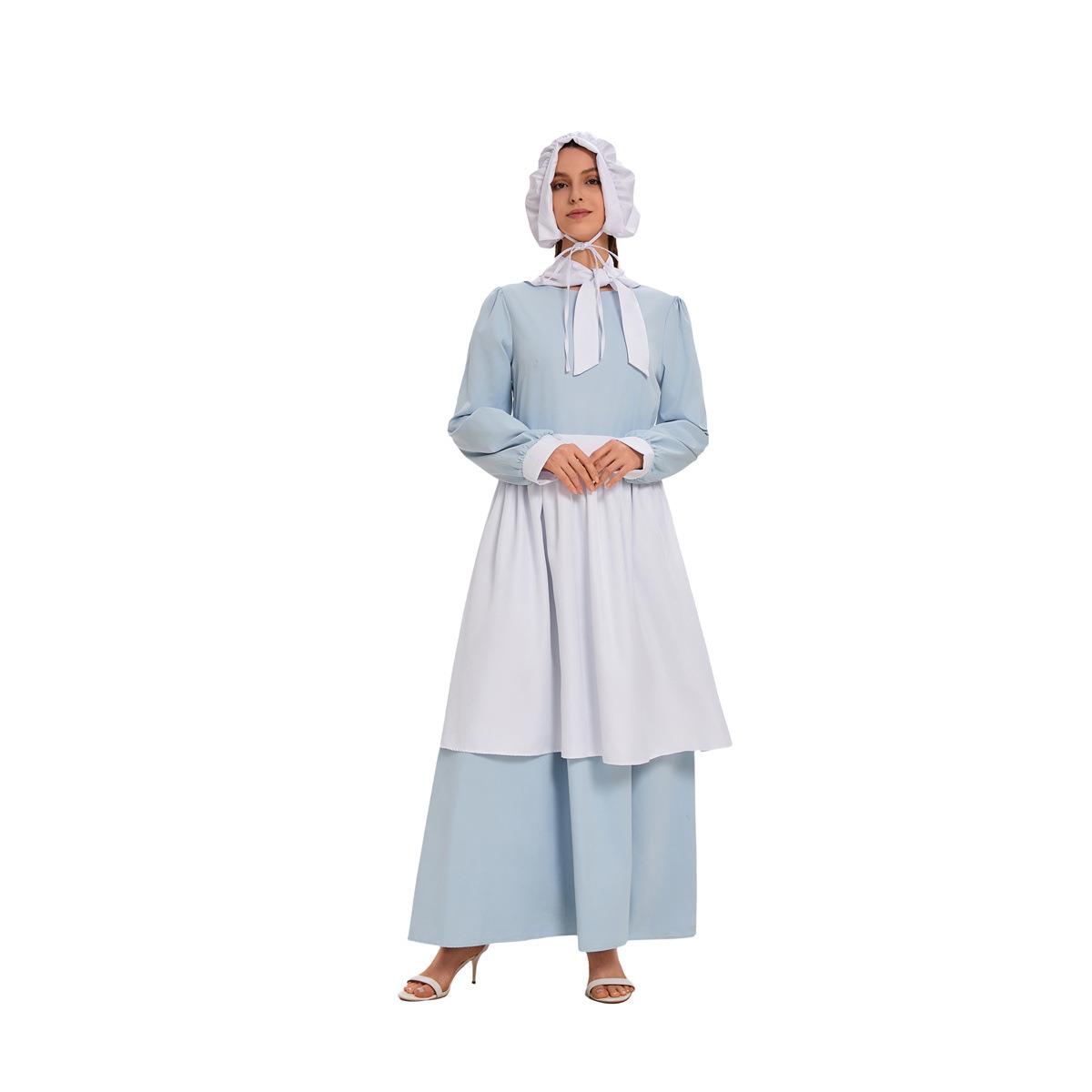 فستان أزرق للهالوين مع مريلة ب - مراجعة Ethnic Style Dresses وسعره