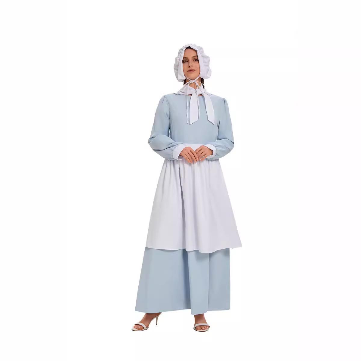 فستان أزرق للهالوين مع مريلة ب - مراجعة Ethnic Style Dresses وسعره