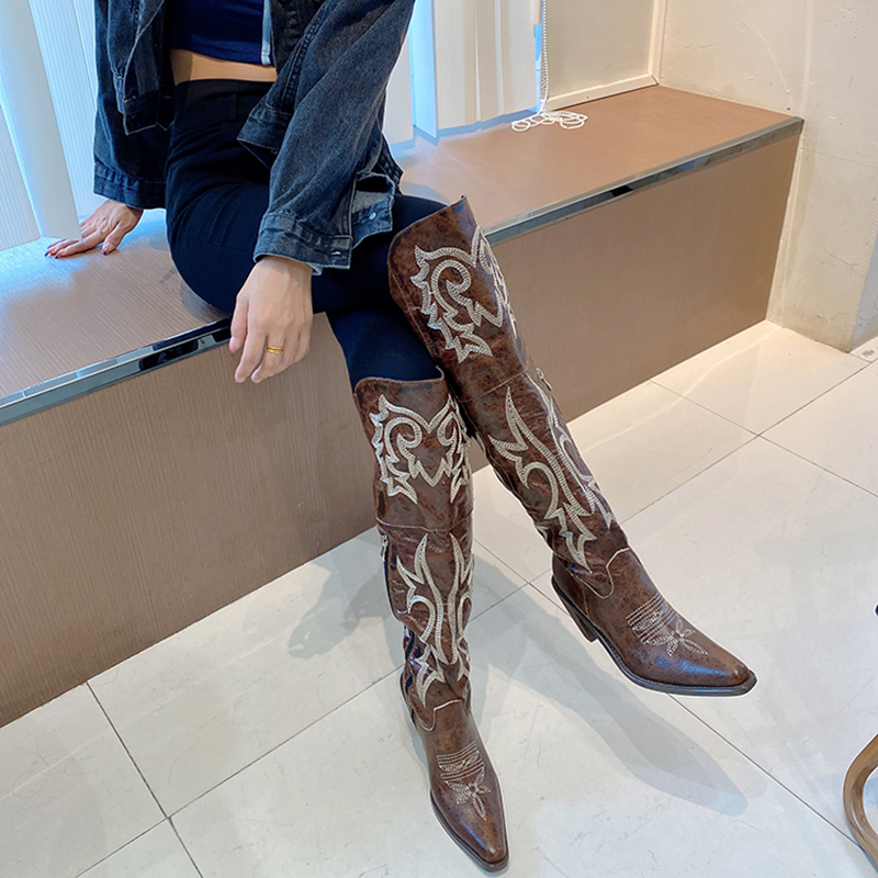 أحذية كاوبوي جديدة للنساء ذات  - مراجعة Winter Ethnic Fashion For Women وسعره