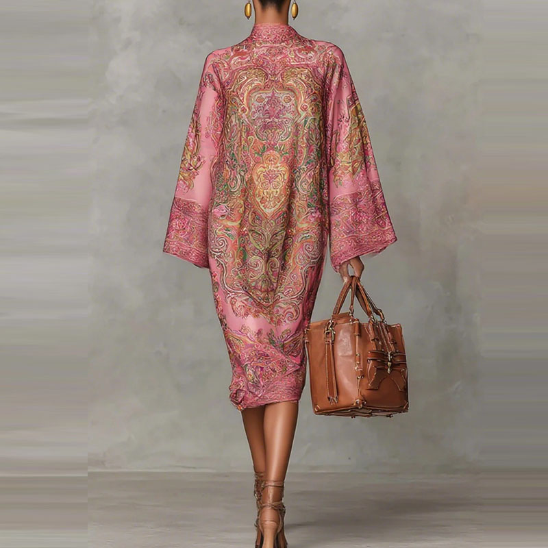 فستان كاجوال فضفاض بأكمام قرن  - مراجعة Ethnic Fashion Runway وسعره