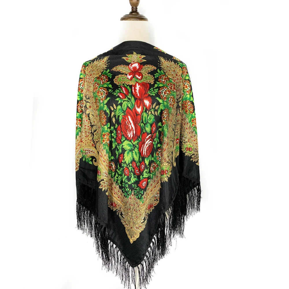 130*130 سنتيمتر العرقية نمط ال - مراجعة Winter Ethnic Fashion For Women وسعره